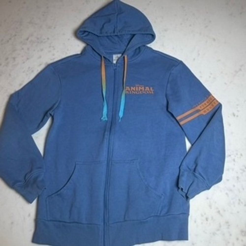 Disney Animal Kingdom Expedition Everest Hoodie‎ Men Women XS Blue Full Zip - Picture 2 of 7